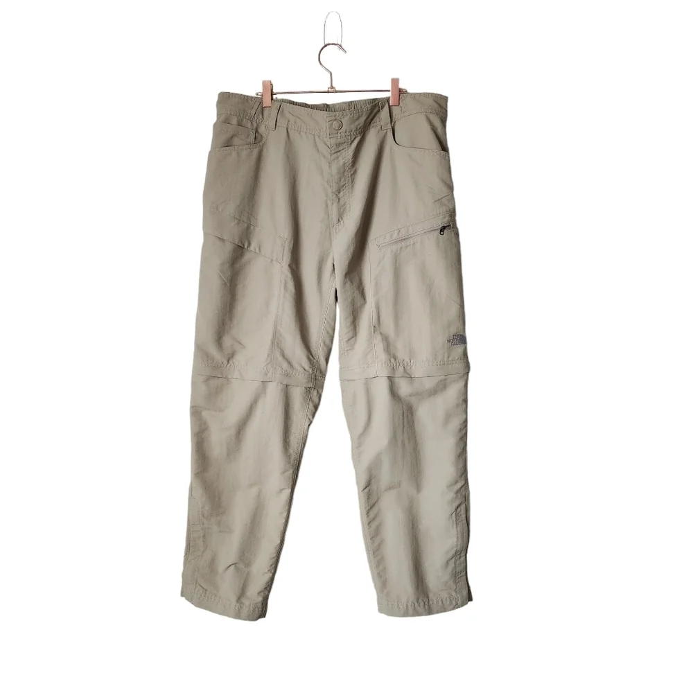 THE NORTH FACE Zip off Athletic active hiking‎ pants in tan size XL